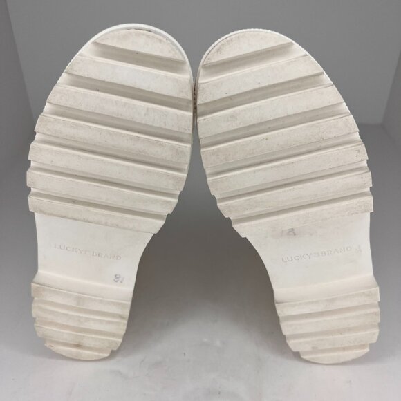 Lucky Brand Womens Eisley White Hi Top Comfort Lace Up Canvas Size 8 M Sneakers - Picture 8 of 9